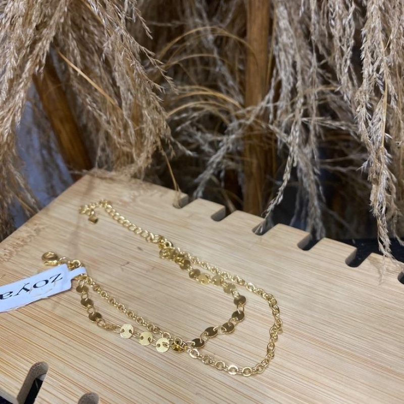 Pulseira Plaquinhas Dupla