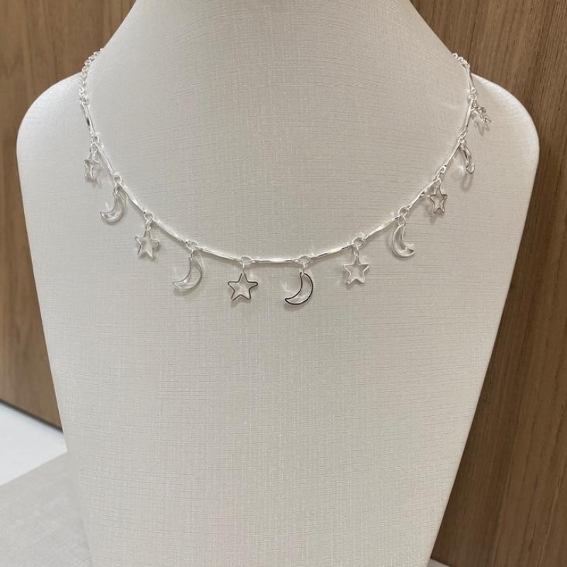 Choker Lua e Estrelas Vaz