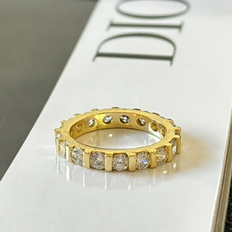 Anel Esther Cravejado Ouro