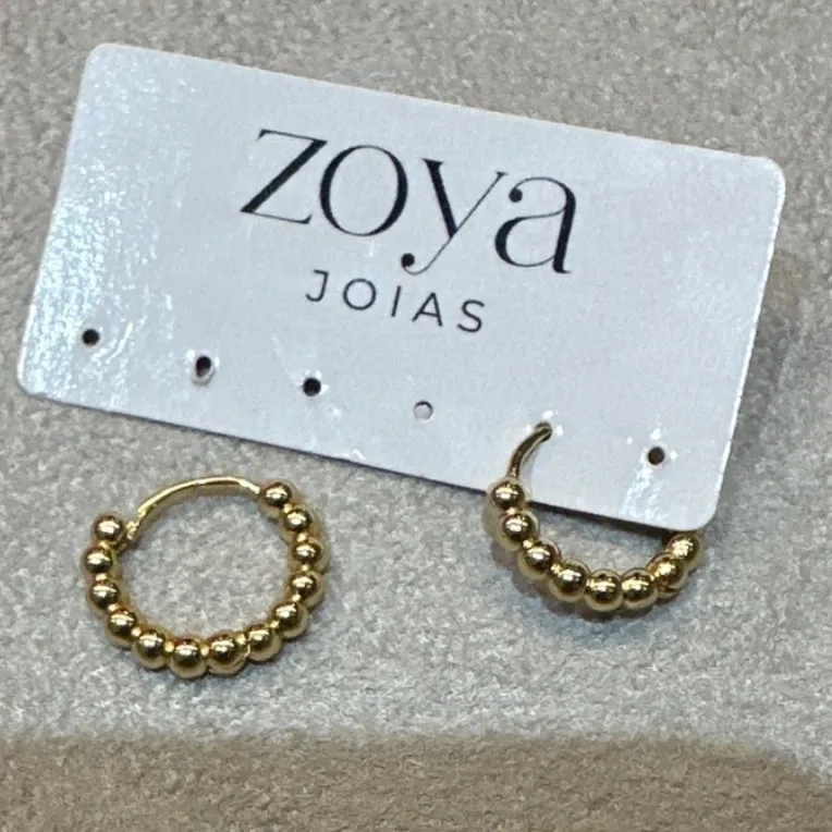 Argola Bolinhas de Ouro