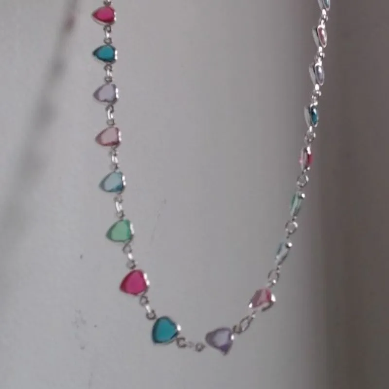 Choker Corações Coloridos