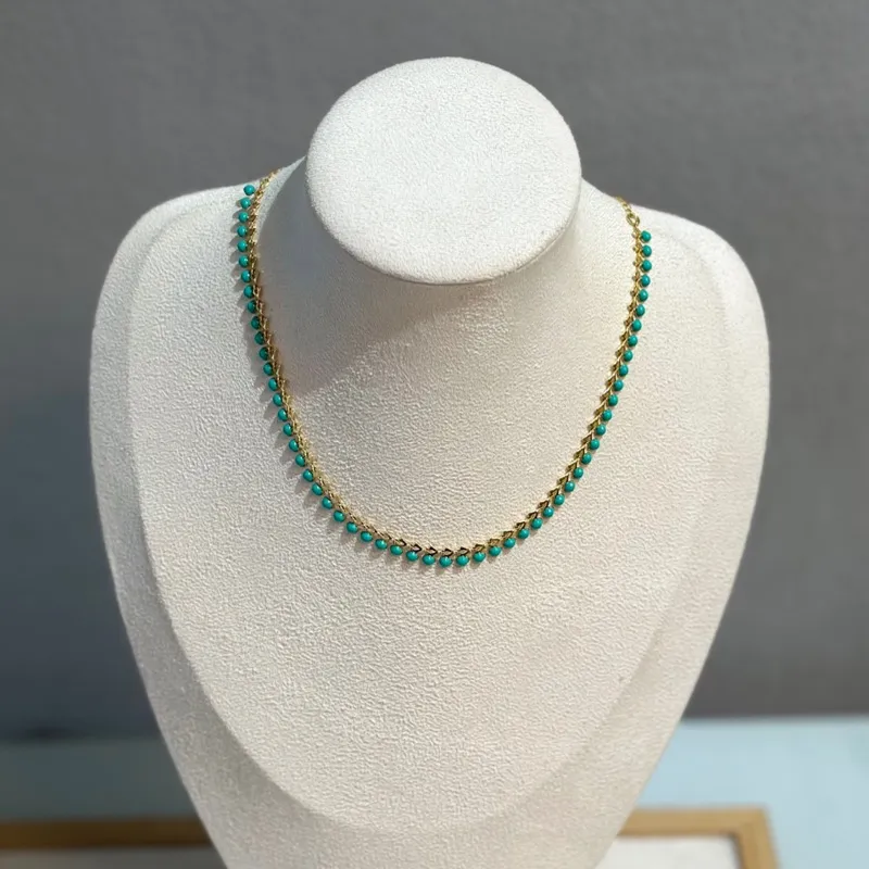 Choker Prata & Verde