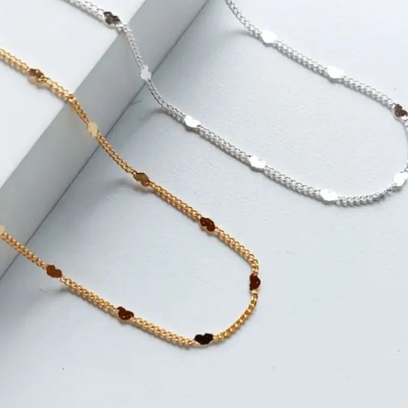 Colar Choker Coração & Grumet