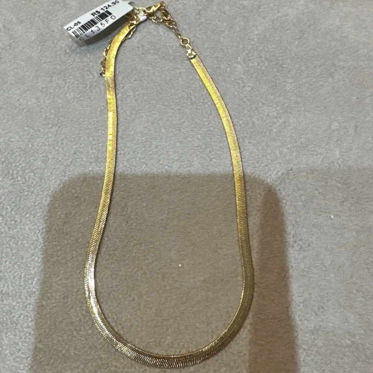 Colar Fita 6mm (45cm) Ouro