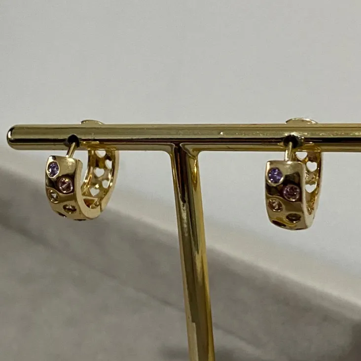Argola Colorida & Cravejada Bolinhas P