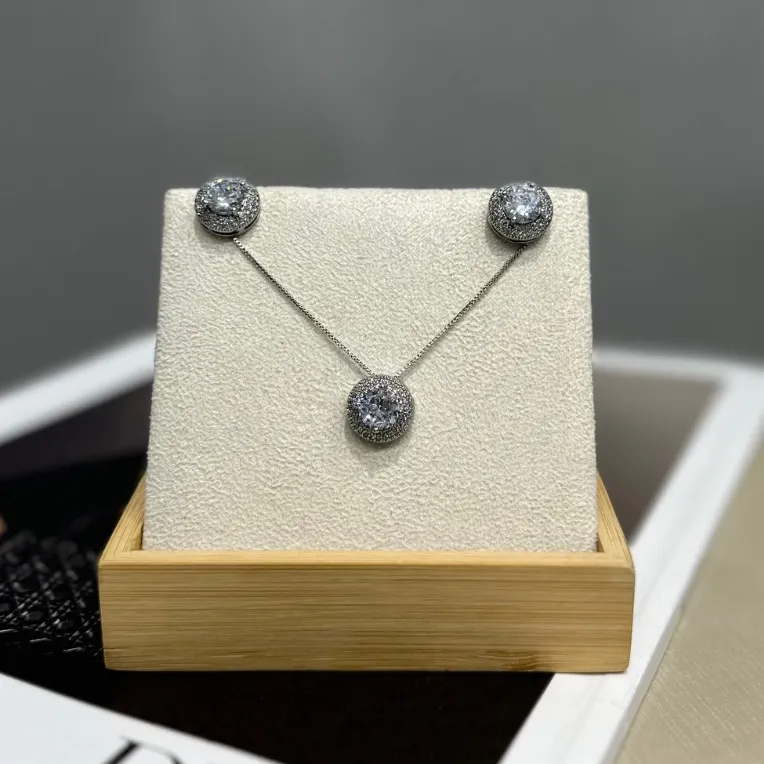 Conjunto Frida Cravejado Ródio Cristal