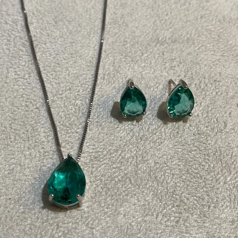Conjunto Ródio Turmalina Paraíba