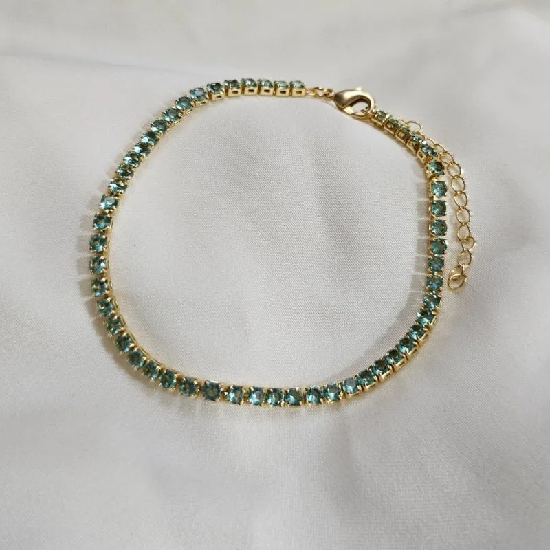 Pulseira Delicate Riviera Verde Cristal