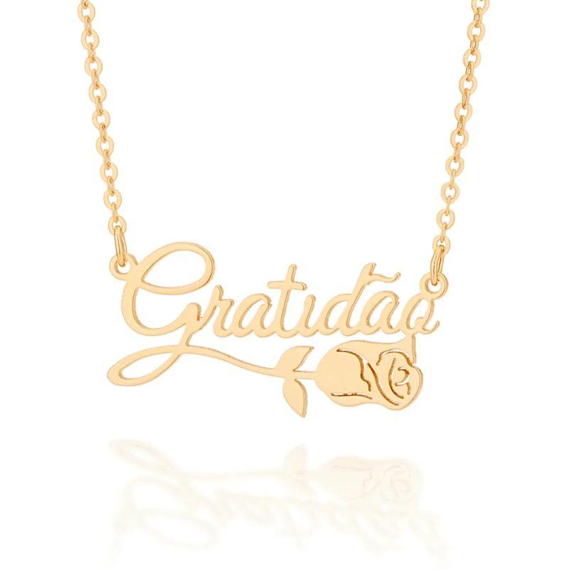 Colar Gratidão Ouro