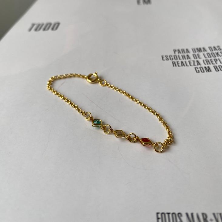 Pulseira 3 pedras