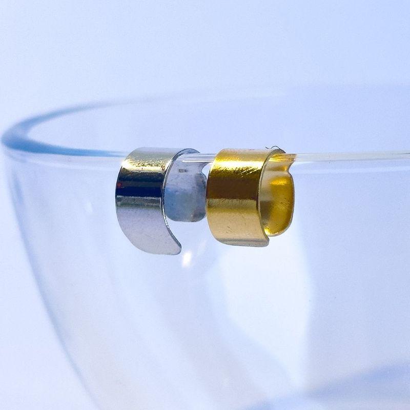 Piercing Fake Metalizado Liso Ouro