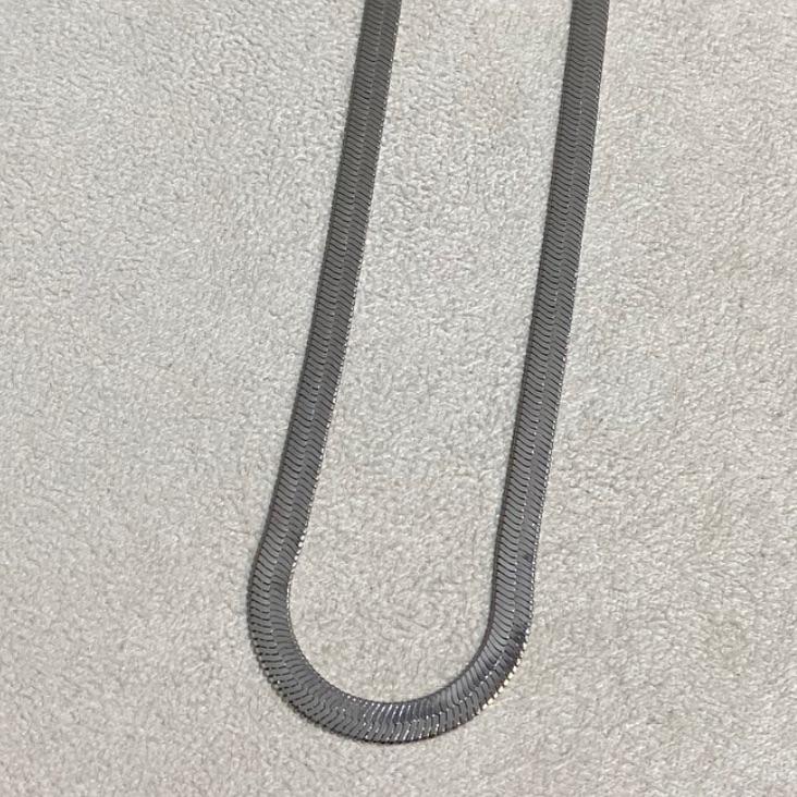 Colar Fita 6mm (45cm) Ródio