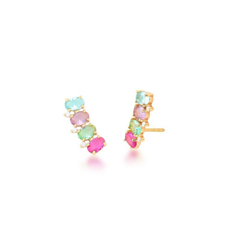 * Brinco Ear Cuff Colorido