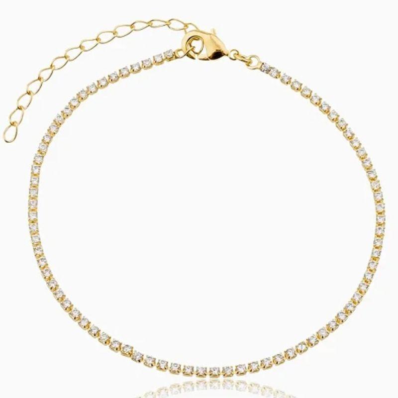 Pulseira Riviera Cristal 2mm Prata
