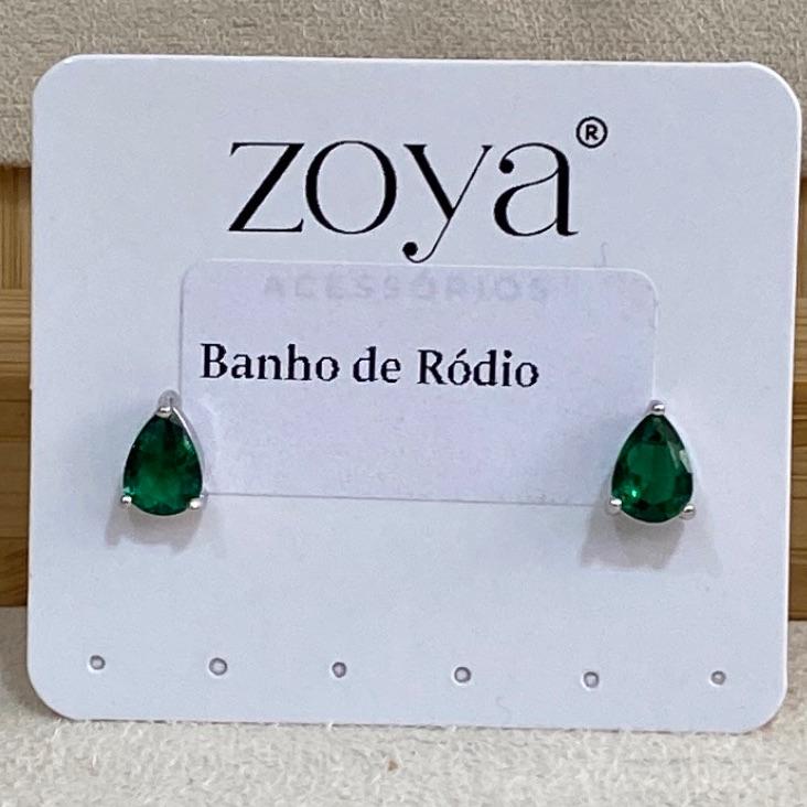 * Brinco Gota Esmeralda Ice Stone