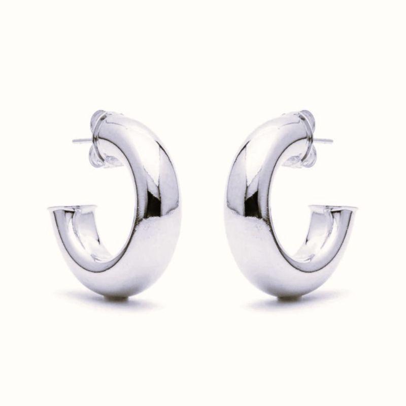 Argola Lauren (7mm) Ródio