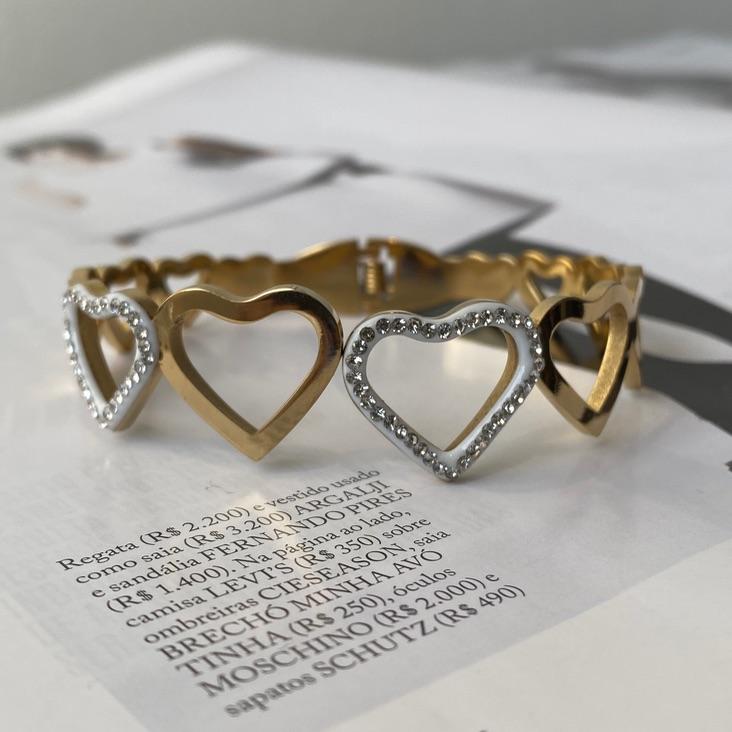 Bracelete 3 Corações
