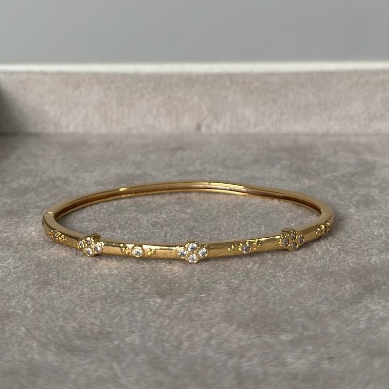 Bracelete Cravejado Trevo Fine
