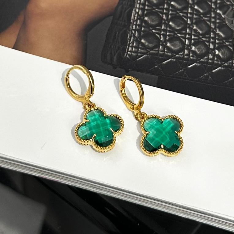 Brinco Argola Van Trevo Verde