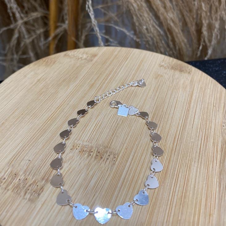 Pulseira Coração Plaquinhas