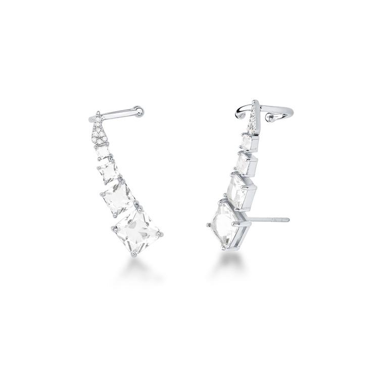*Brinco  Ear Cuff Cristal Crav
