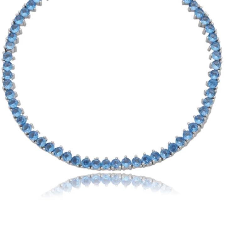 *Pulseira Riviera Azul Colors 3 pontas (3mm)