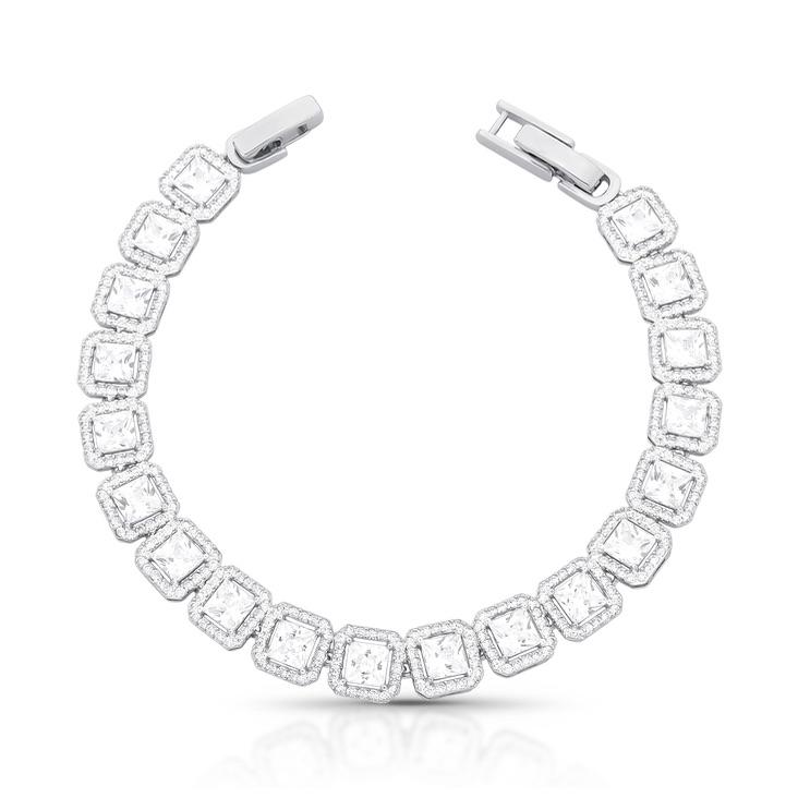 *Pulseira Riviera Cristais Quadrado