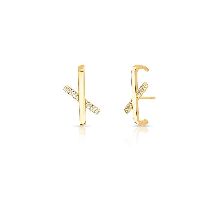 *Brinco Ear Hook Cruzado