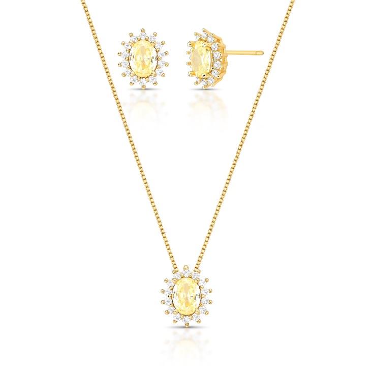 *Conjunto  Yellow e Cristais