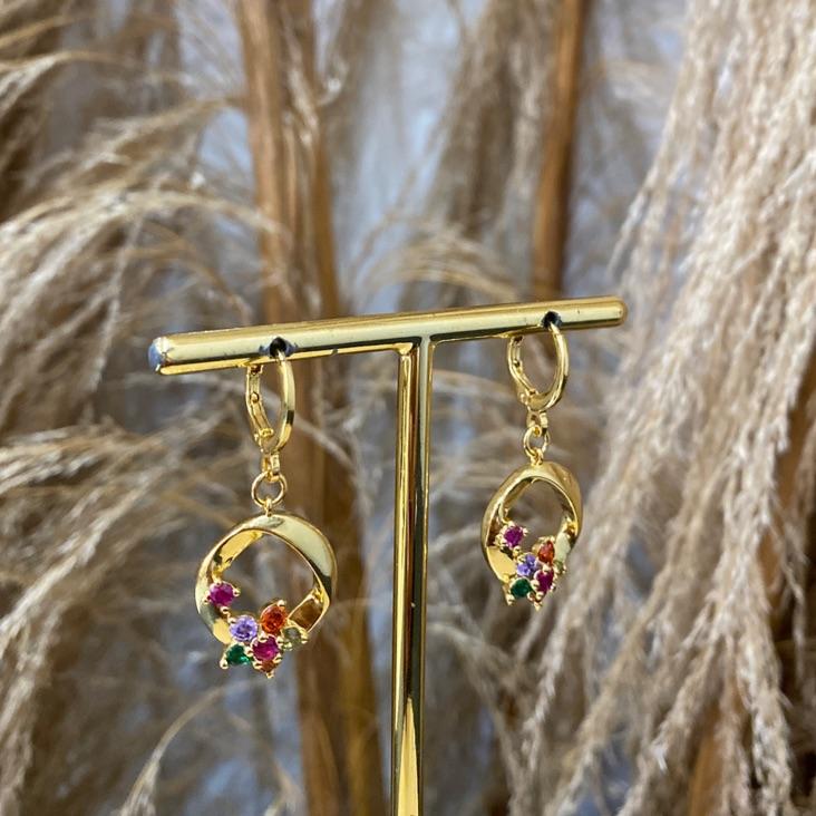 Brinco Argolinha e Flor Collors