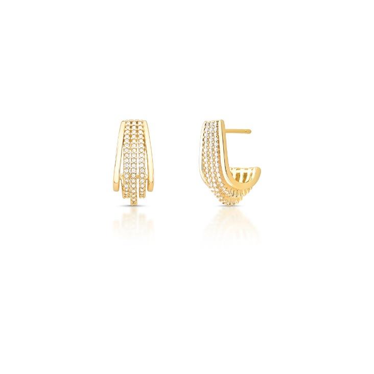 *Brinco Ear Hook 2F Crav e Liso