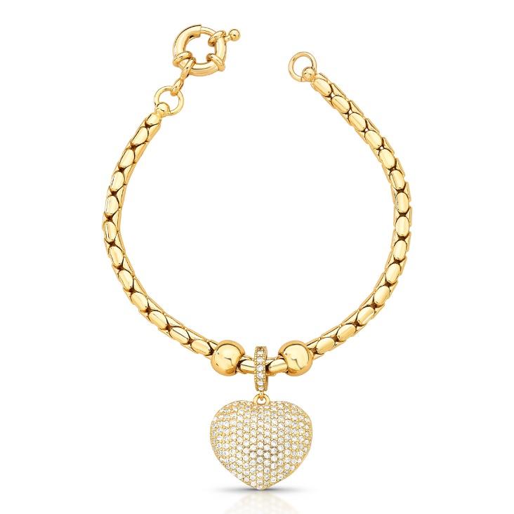 *Pulseira Coração Max Crav