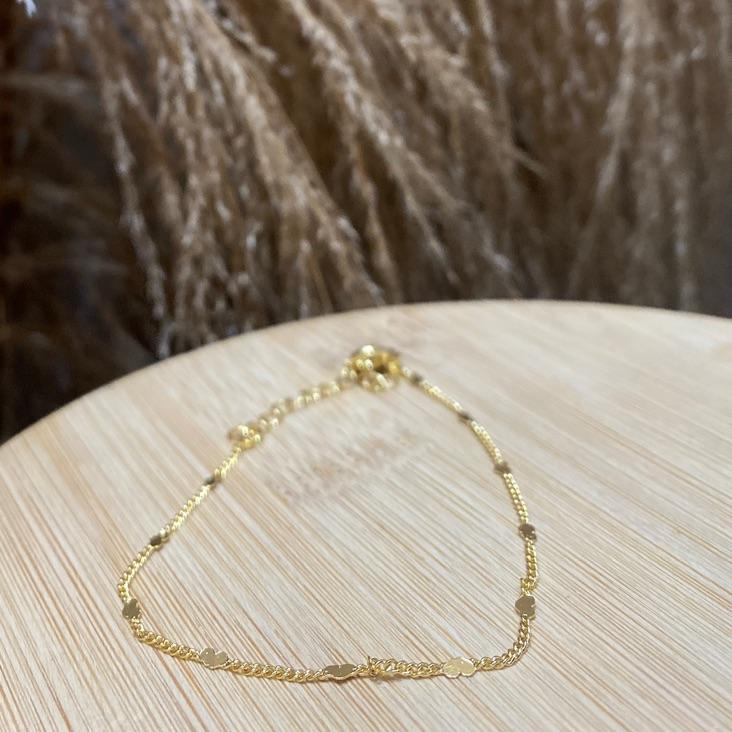 Pulseira Coração Plaquinhas