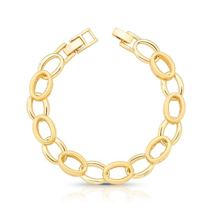 *Pulseira Elos Ovais Lisa