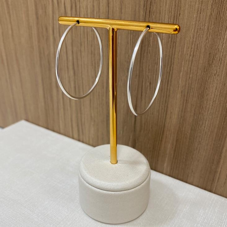 Argola Duda G 37mm Prata